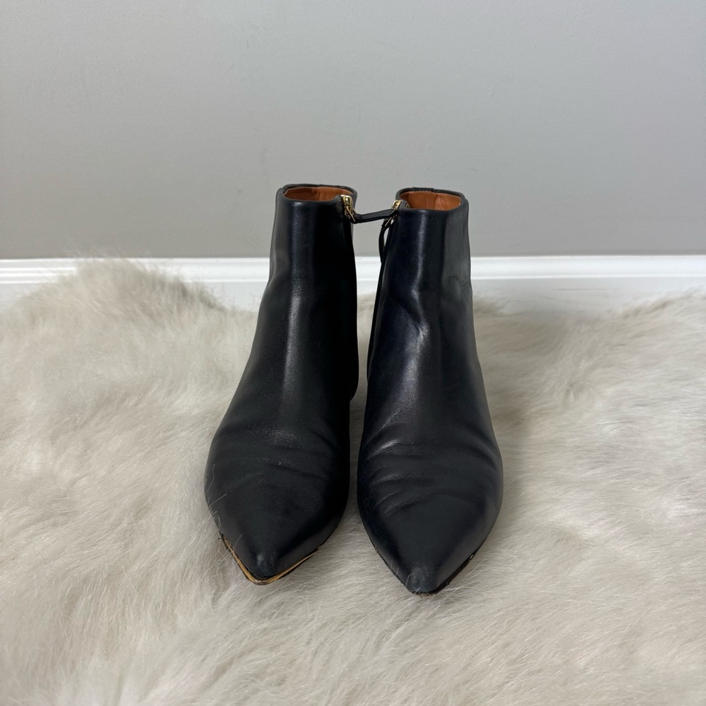 Tory Burch Leather Pointed Toe Lila Ankle Boots - Picture 7 of 11